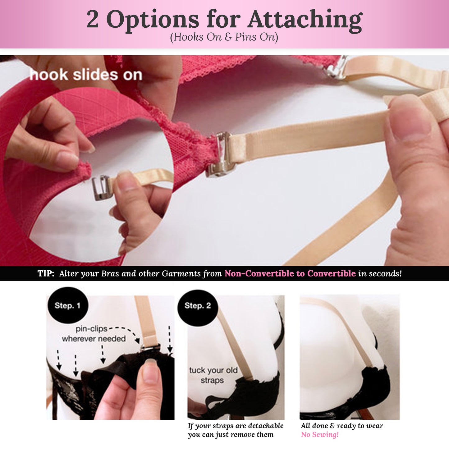 Replacement Bra Straps (Nude) for Bras, Swimsuits, Dresses
