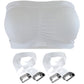 Padded Tube Top Bra (in Black, White or Nude) with Clear Straps