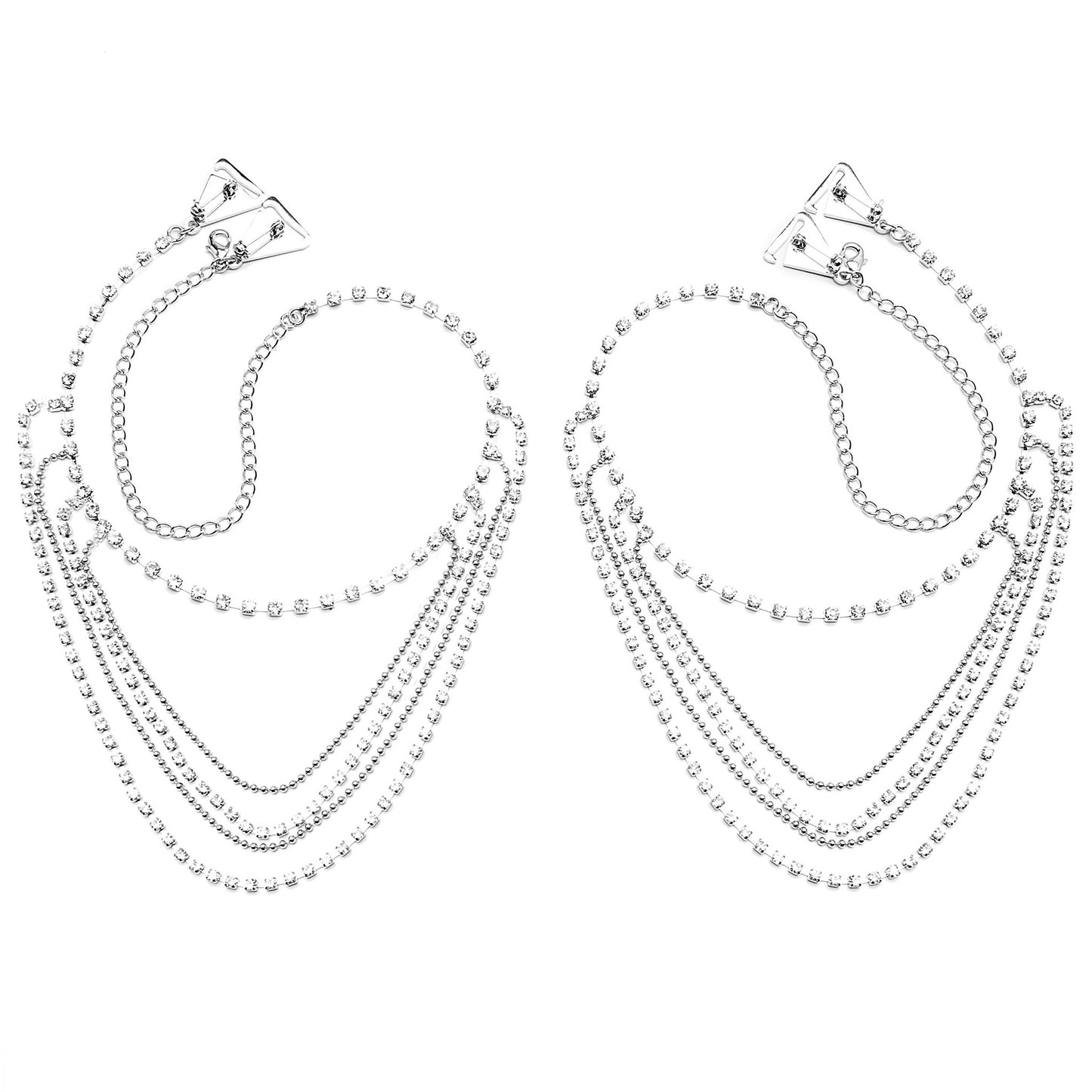 Tier Beads Sleeves Rhinestones Dress Straps