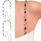 Roses Crystals (Black) Rhinestone Dress Straps