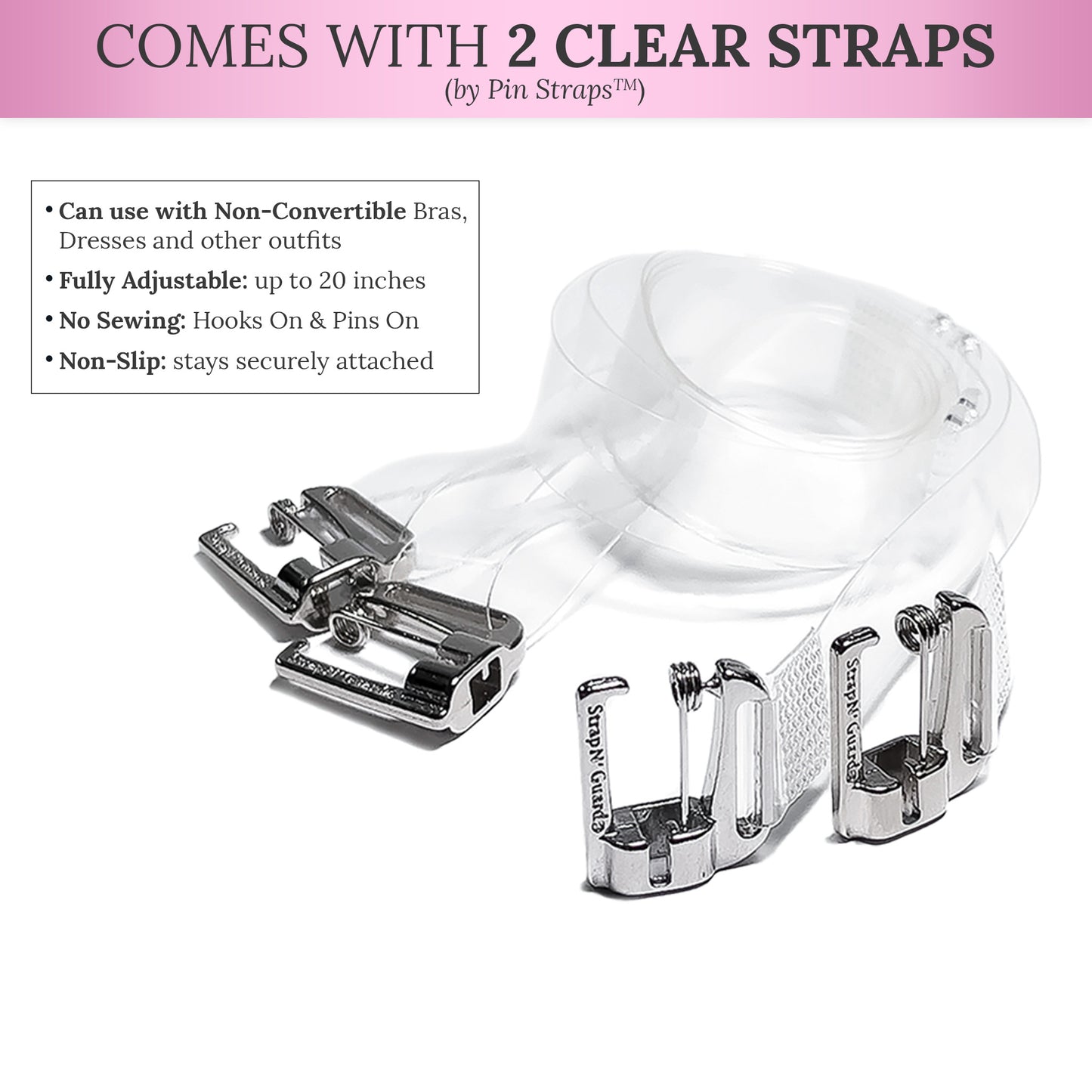 Seamless Tube Top Bra (in Black, White or Nude) with Clear Straps